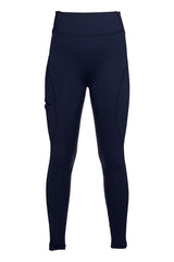 HKM Ladies Silicone Full Seat Riding Leggings -Rio- #colour_deep-blue