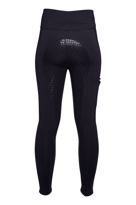 HKM Ladies Silicone Full Seat Riding Leggings -Rio- #colour_black