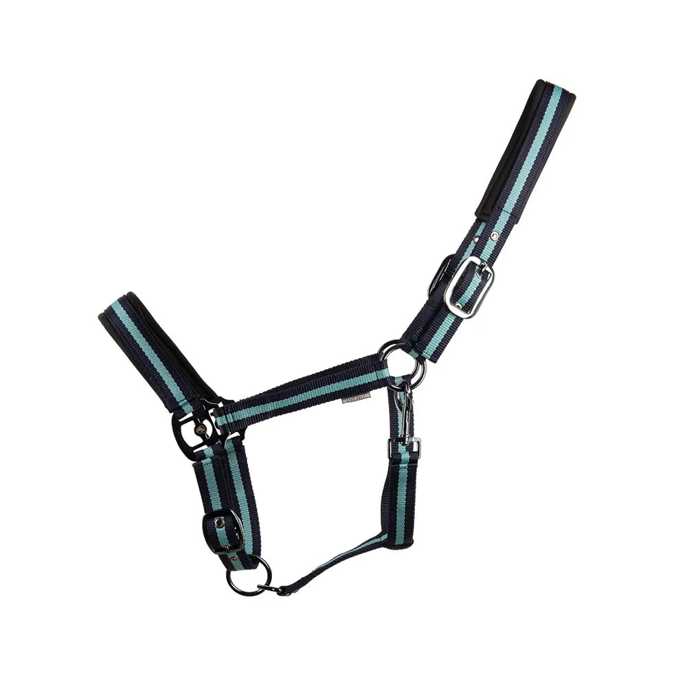 Hy Equestrian Ink Head Collar #colour_navy-teal