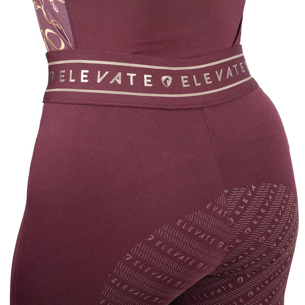 Hy Equestrian Ladies Elevate Allure Riding Tights #colour_berry