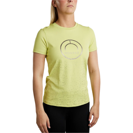 Montar MoSille with Gun Metal Logo T-Shirt #colour_creamy-lime