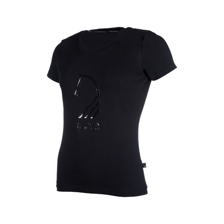 HKM Women's T-Shirt -Livigno Horse Head- #colour_black