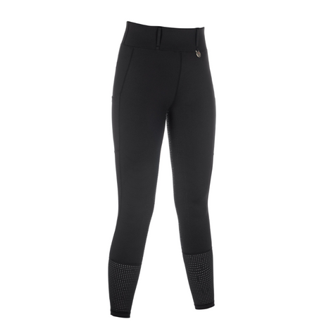 HKM Ladies Silicone Full Seat Riding Tights -Juna- #colour_black