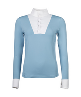 HKM Women's Long Sleeve Competition Shirt -Virginia- #colour_ice-blue