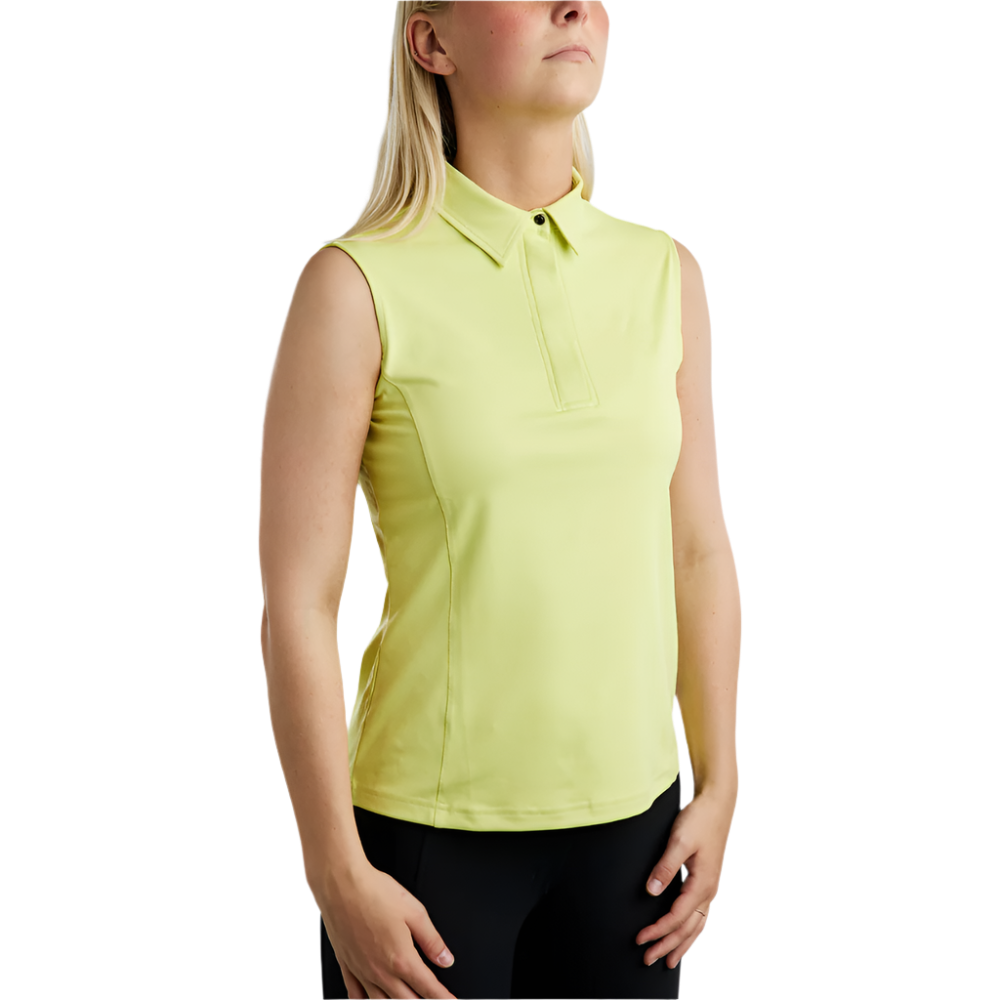 Montar Fiona Sleeveless Polo #colour_creamy-lime