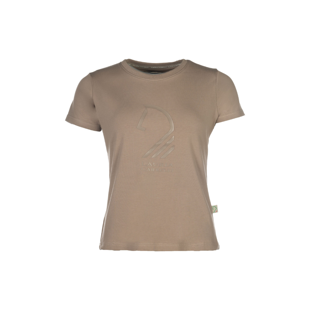 HKM Women's T-Shirt -Livigno Horse Head- #colour_taupe