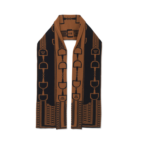 Waring Brooke Snaffled Scarf #colour_navy-tan