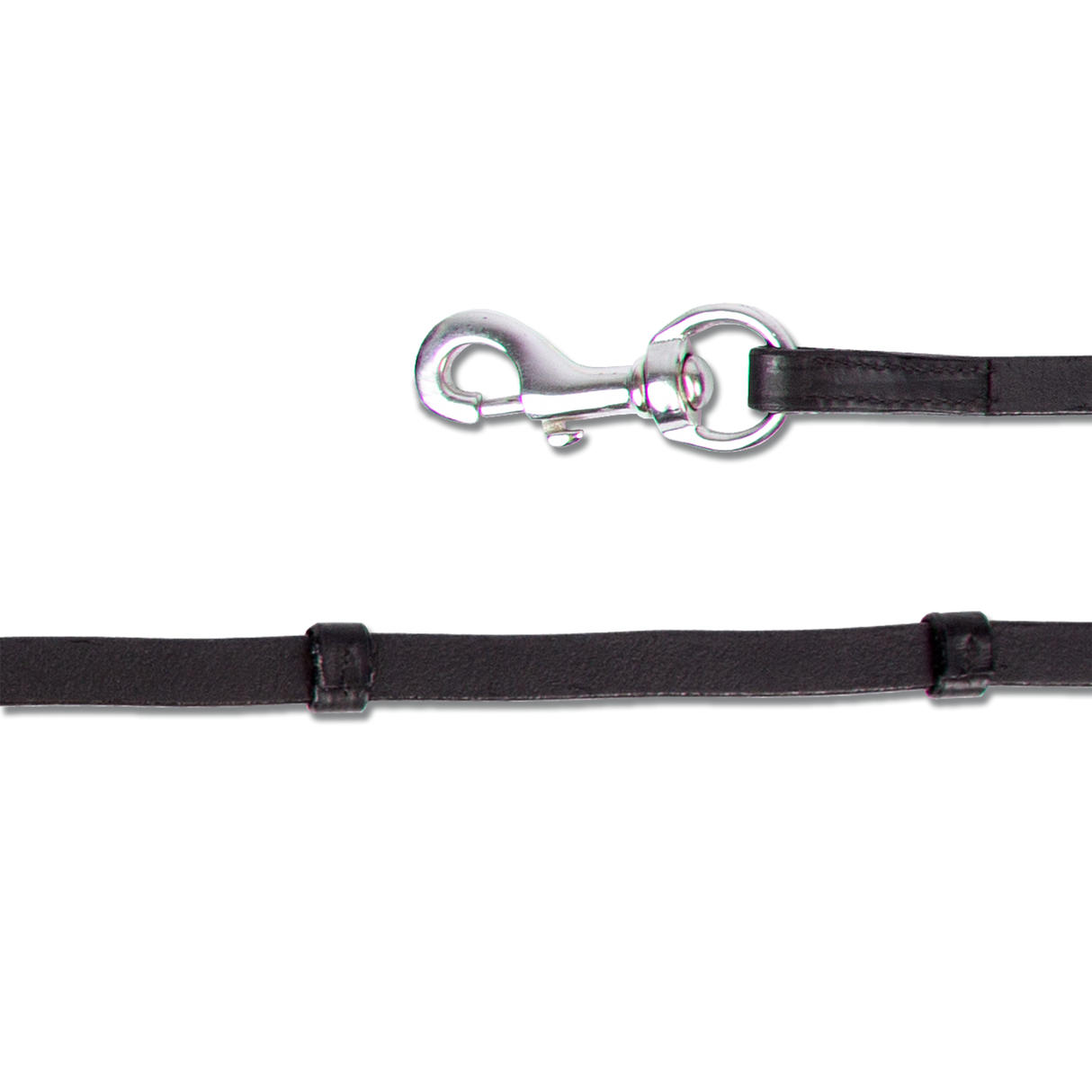 Waldhausen Icelandic Reins With Snap Hooks #colour_black-silver