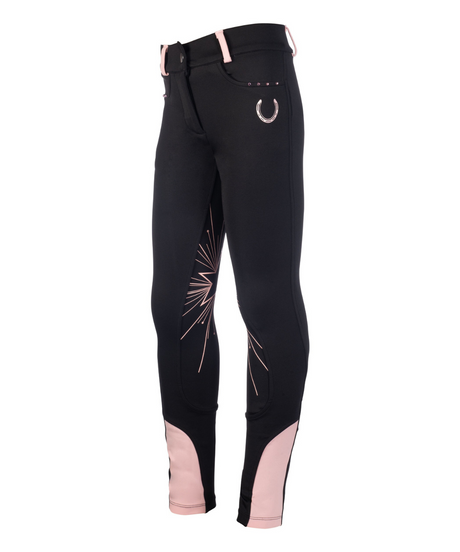 HKM Children's Silicone Full Seat Breeches -Polly- #colour_black