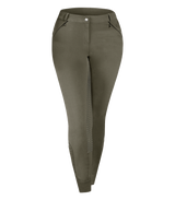 E.L.T Ladies Dahlia Silicone Riding Breeches #colour_khaki