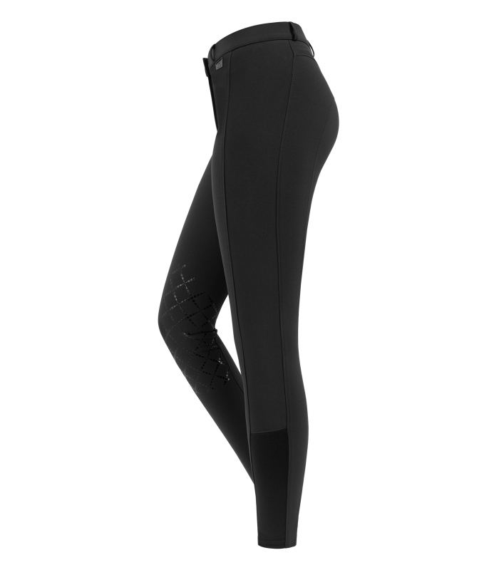 E.L.T Micro Ladies Knee Silicone Riding Breeches #colour_black