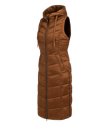 E.L.T Ostende Ladies Lightweight Long Gilet #colour_cinnamon