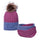 Hy Equestrian Synergy Luxury Bobble Hat and Snood Bundle #colour_
grape/rviera