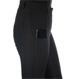 HKM Ladies Silicone Full Seat Riding Breeches -Amalfi- #colour_black