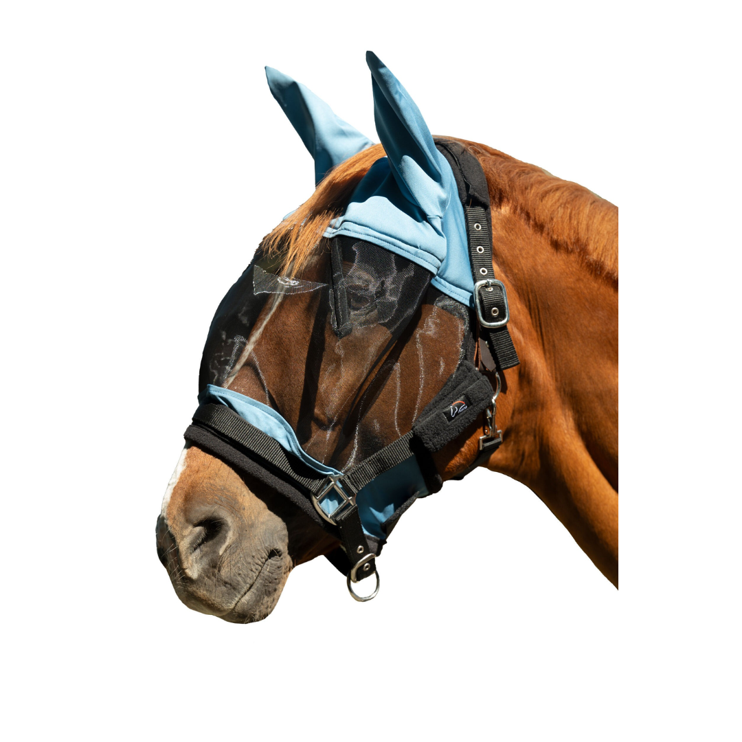 HKM Anti-Fly Mask -Premium- #colour_smokey-blue