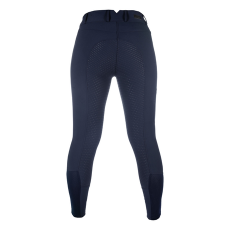 HKM Women's Silicone Full Seat Riding Breeches -Lia High Waist- #colour_deep-blue