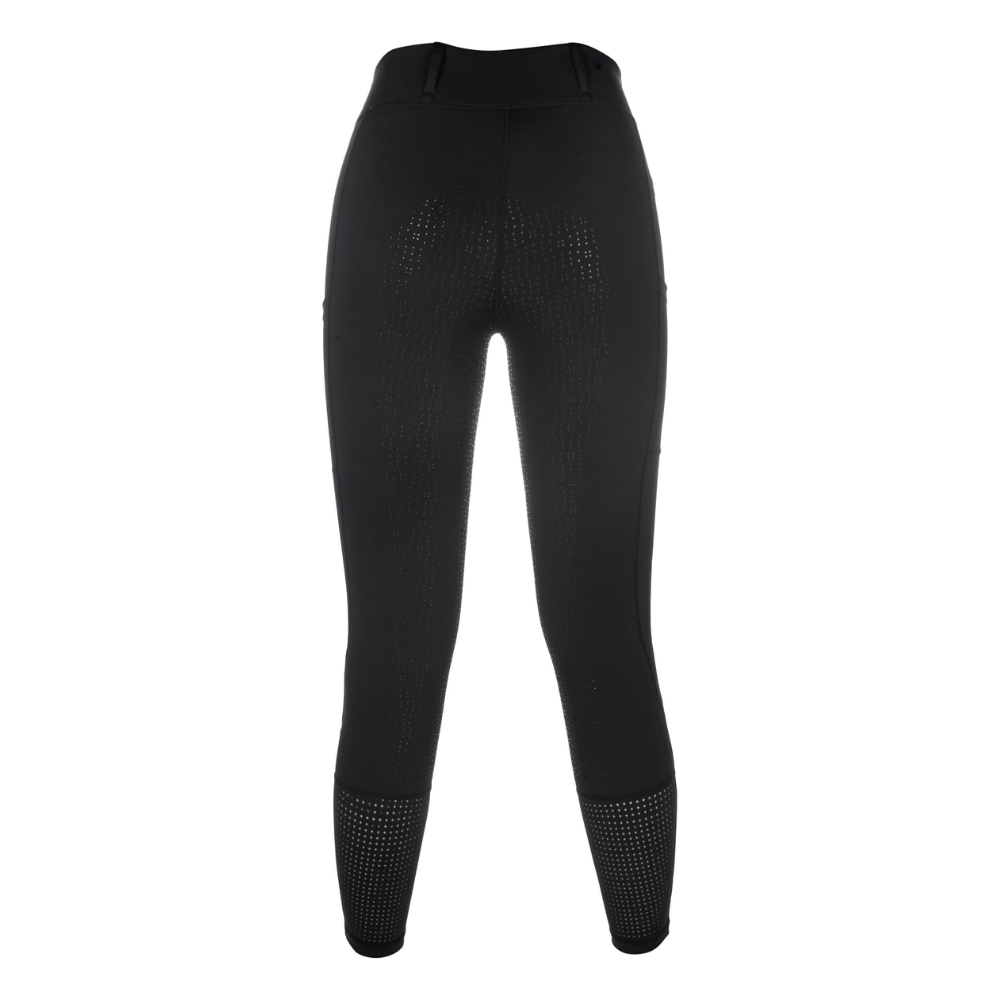 HKM Ladies Silicone Full Seat Riding Tights -Juna- #colour_black