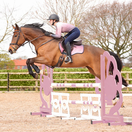 Hy Equestrian Elevate Saddle Pad #colour_navy-rose