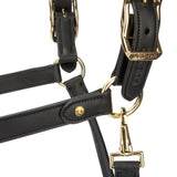 Shires Velociti Lusso Soria Leather Headcollar #colour_black