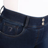 Hy Equestrian Elevate Style Denim Breeches #colour_dark-blue