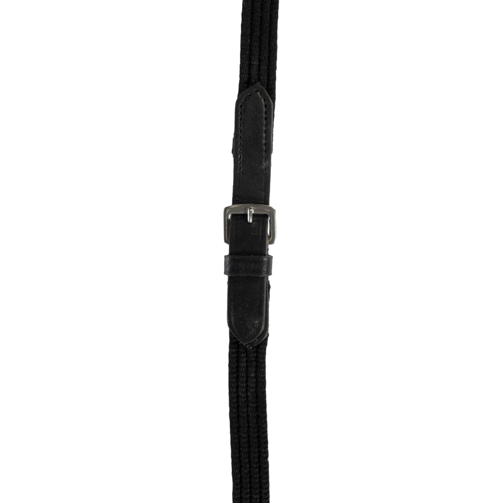 HKM Long Reins -Slim- #colour_black