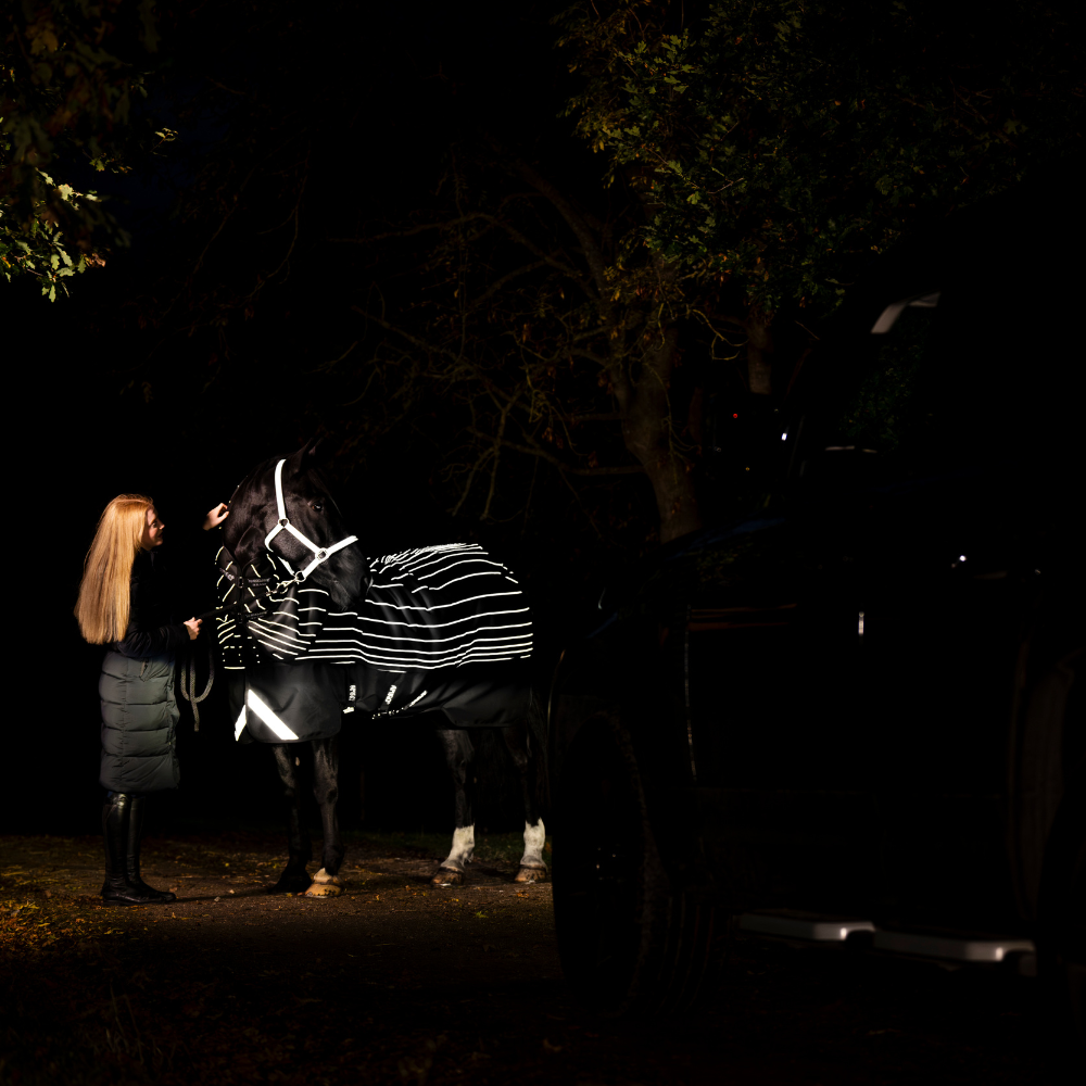 Horseware Ireland Amigo 1200D FieldSafe Reflectech Plus 100g Turnout Rug #colour_black-reflective-black