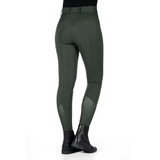 HKM Women's Silicone Full Seat Riding Breeches -Ari Mid Rise- #colour_olive-green