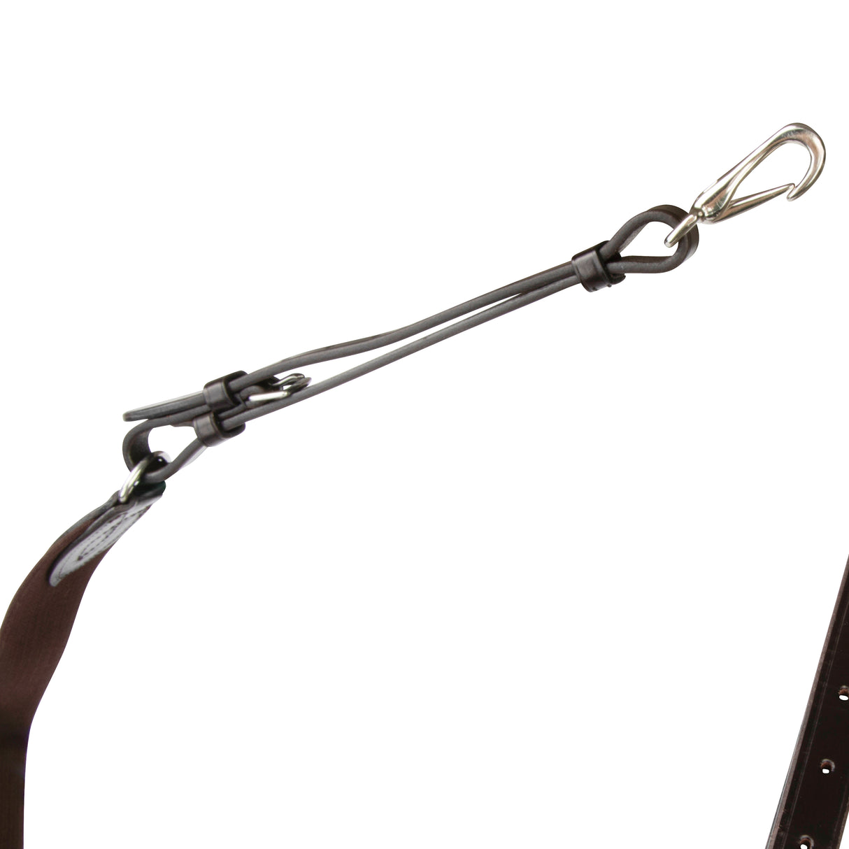 Shires Lusso Three Point Elastic Breastplate #colour_brown