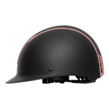 SWING H22 Shine Riding Helmet #colour_black-matt-black-shine-rosé-gold