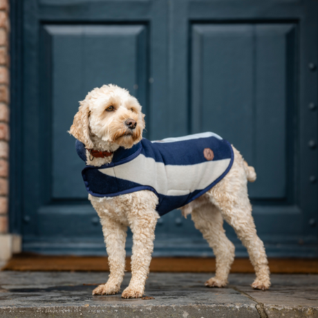 Horseware Ireland Newmarket Dog Fleece #colour_whitney-navy