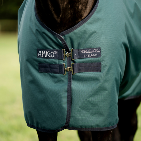 Horseware Ireland Amigo Ripstop 900D 200g Pony Turnout Rug #colour_dynasty-green-navy-silver