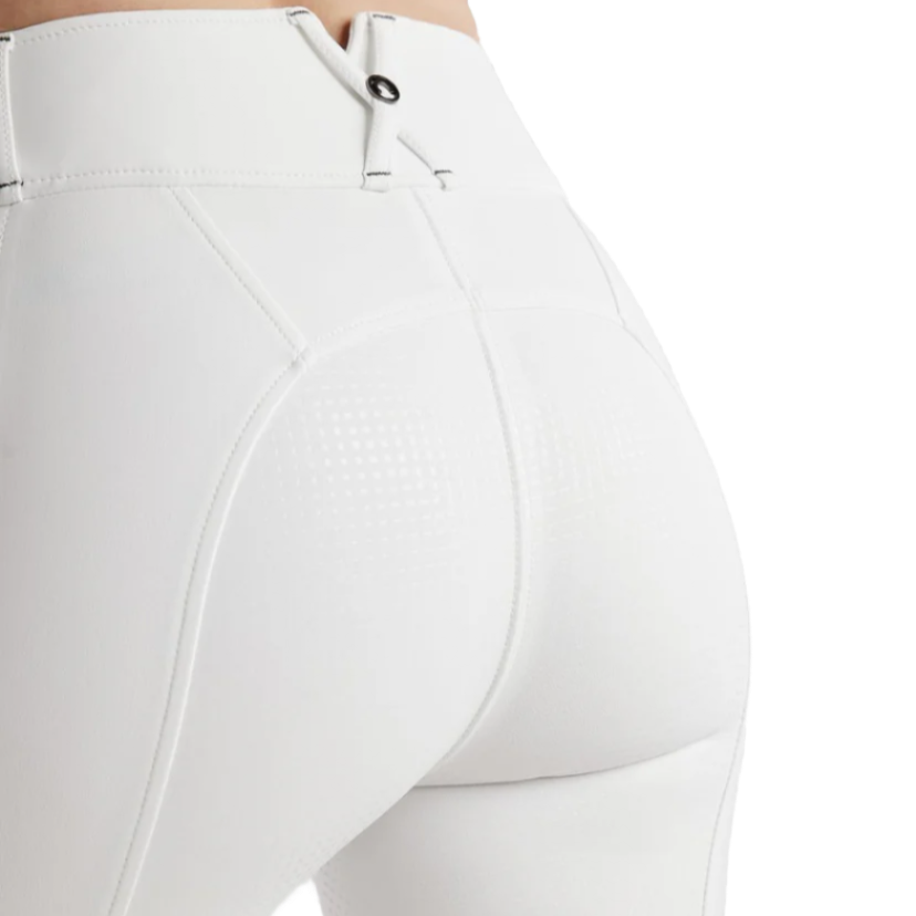 Montar MoZida Refined Gun Metal Crystals Full Grip Breeches #colour_white