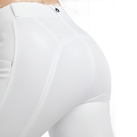 Montar MoZida Refined Gun Metal Crystals Knee Grip Breeches #colour_white