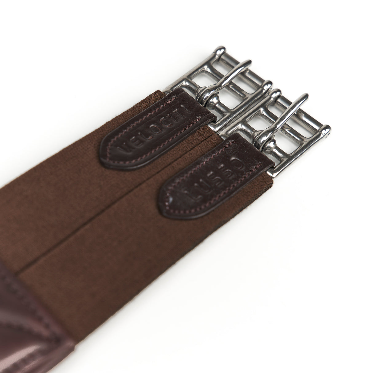 Shires Velociti Lusso Anatomical Stud Girth #colour_brown