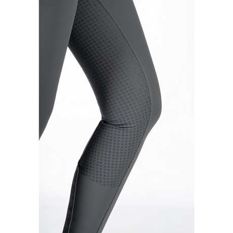 HKM Children's Silicone Full Seat Riding Breeches -Ari Mid Rise- #colour_grey