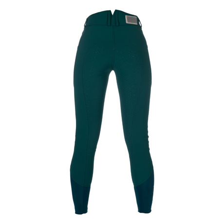 HKM Women's Silicone Full Seat Breeches -Livigno- #colour_deep-green