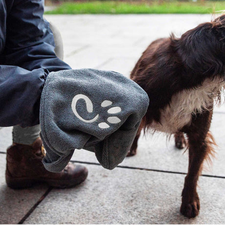 Mountain Paws Muddy Dog Towel #colour_grey