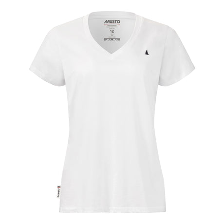 Musto Women's Original V Neck Short Sleeved T-Shirt #colour_white