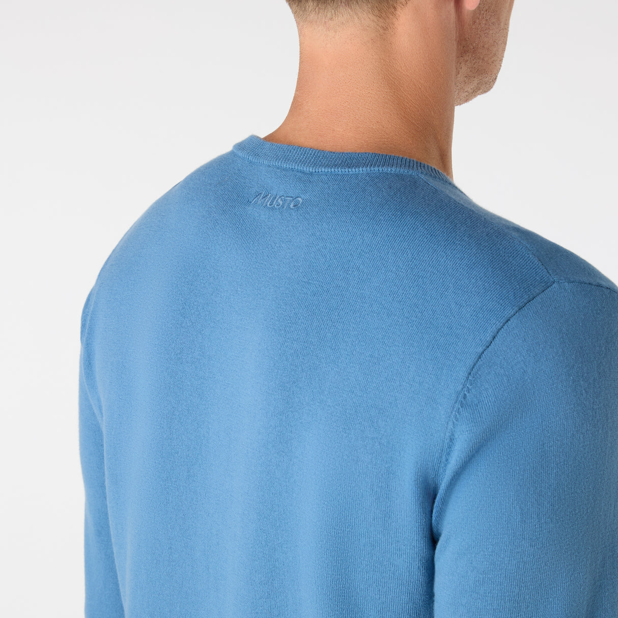Musto Men's Original Lite Crew Knit #colour_blue