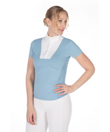 HKM Women's Short Sleeve Competition Shirt -Virginia- #colour_ice-blue