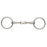 Korsteel rustfrit stål tynd mund fransk link løst ring snaffle bit
