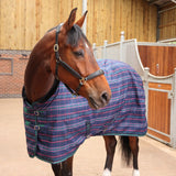 Shires Tempest Plus 100g Stable Rug #colour_navy-tartan