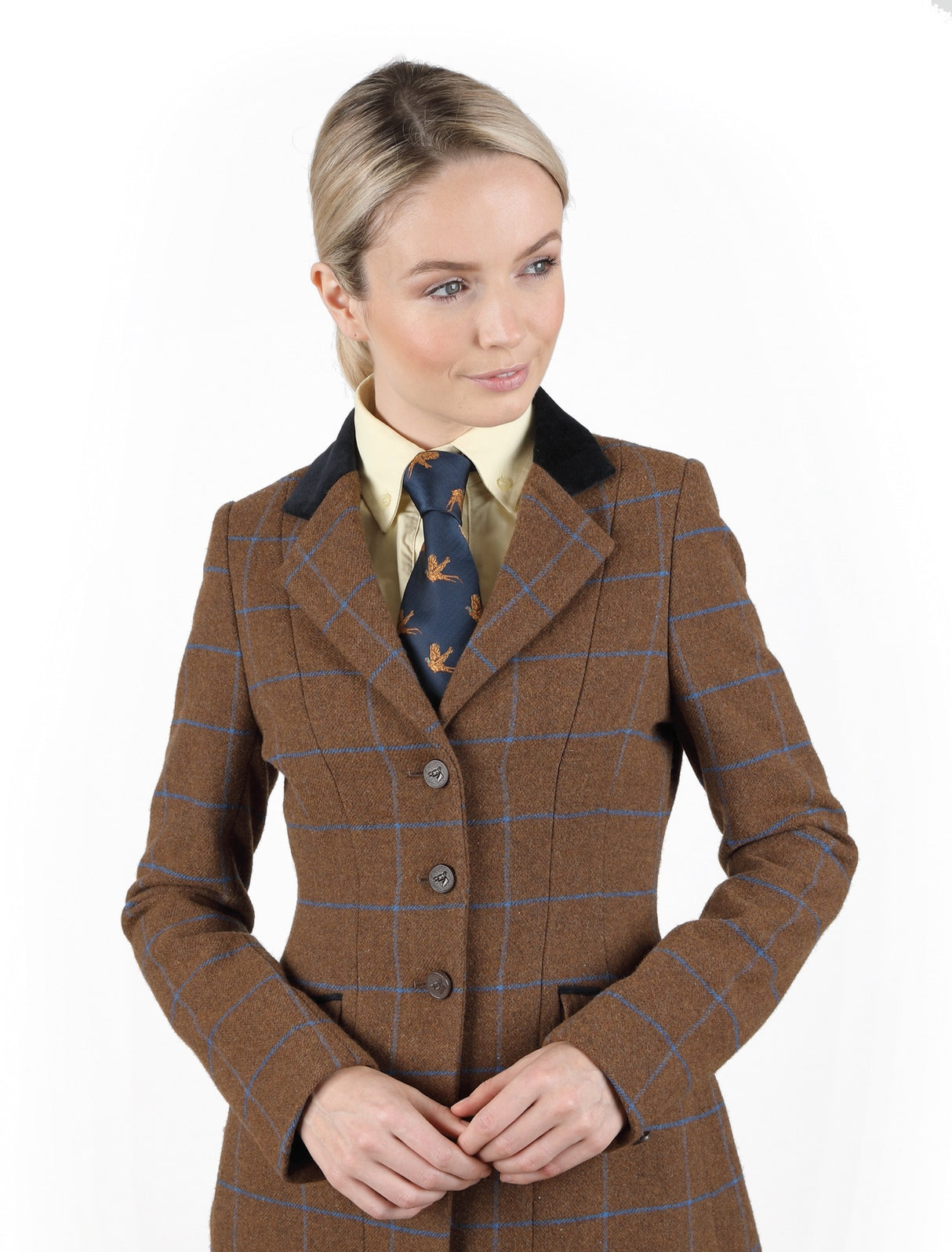 Shires Aubrion Saratoga Ladies Jacket #colour_brown-tweed