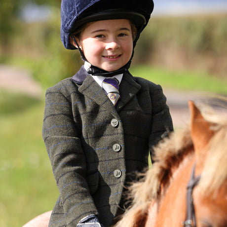 Shires Aubrion Saratoga Children's Jacket #colour_dark-green-check