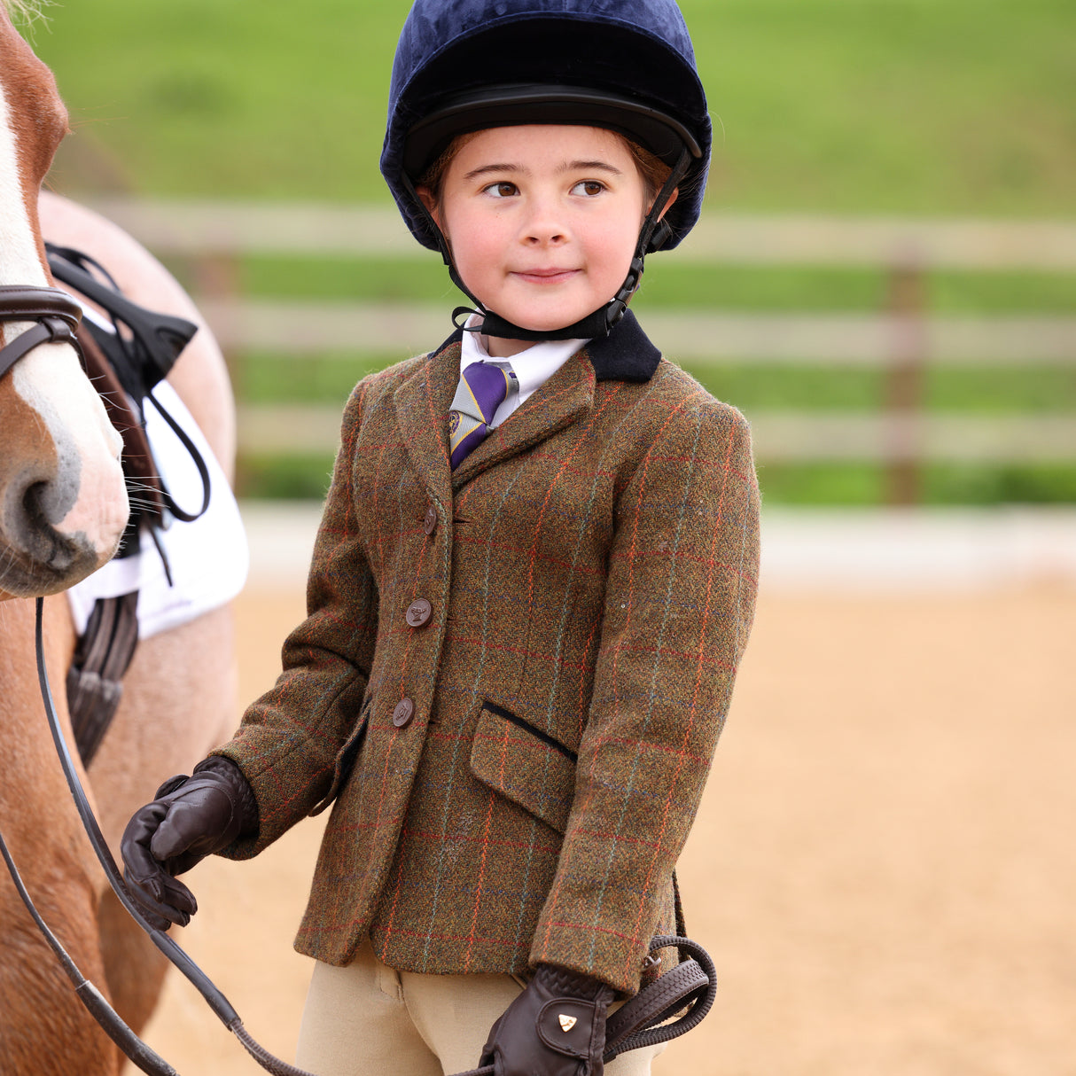 Shires Aubrion Saratoga Children's Jacket #colour_rust-check