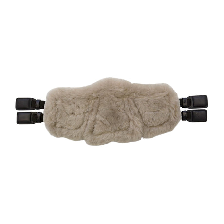 Stubben Equi-Soft® Saddle Girth with Cover - Black #colour_lambskin-beige-brown