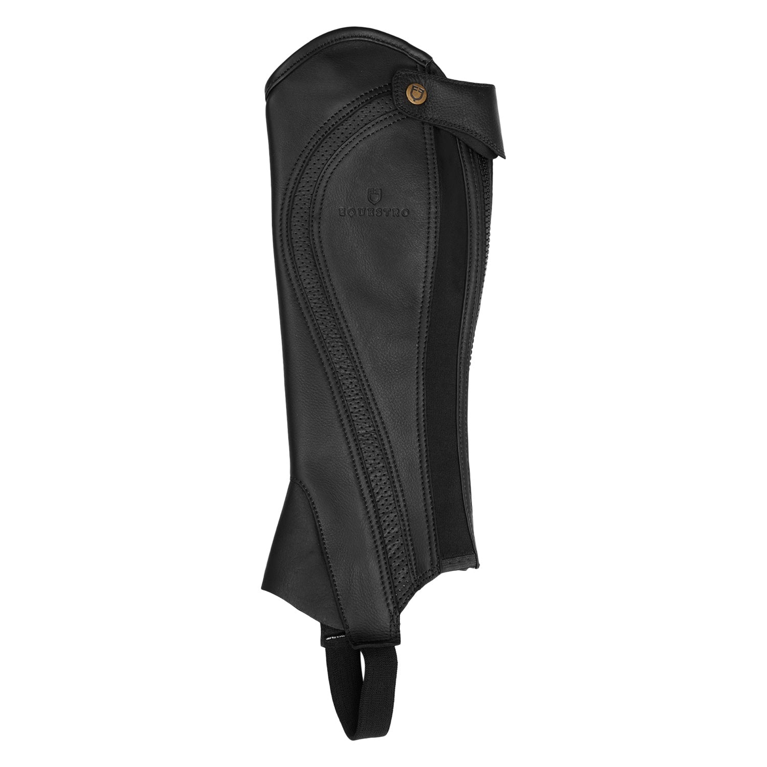 Equestro Unisex Gaiters Perforated Leather Maximum Comfort #colour_brown