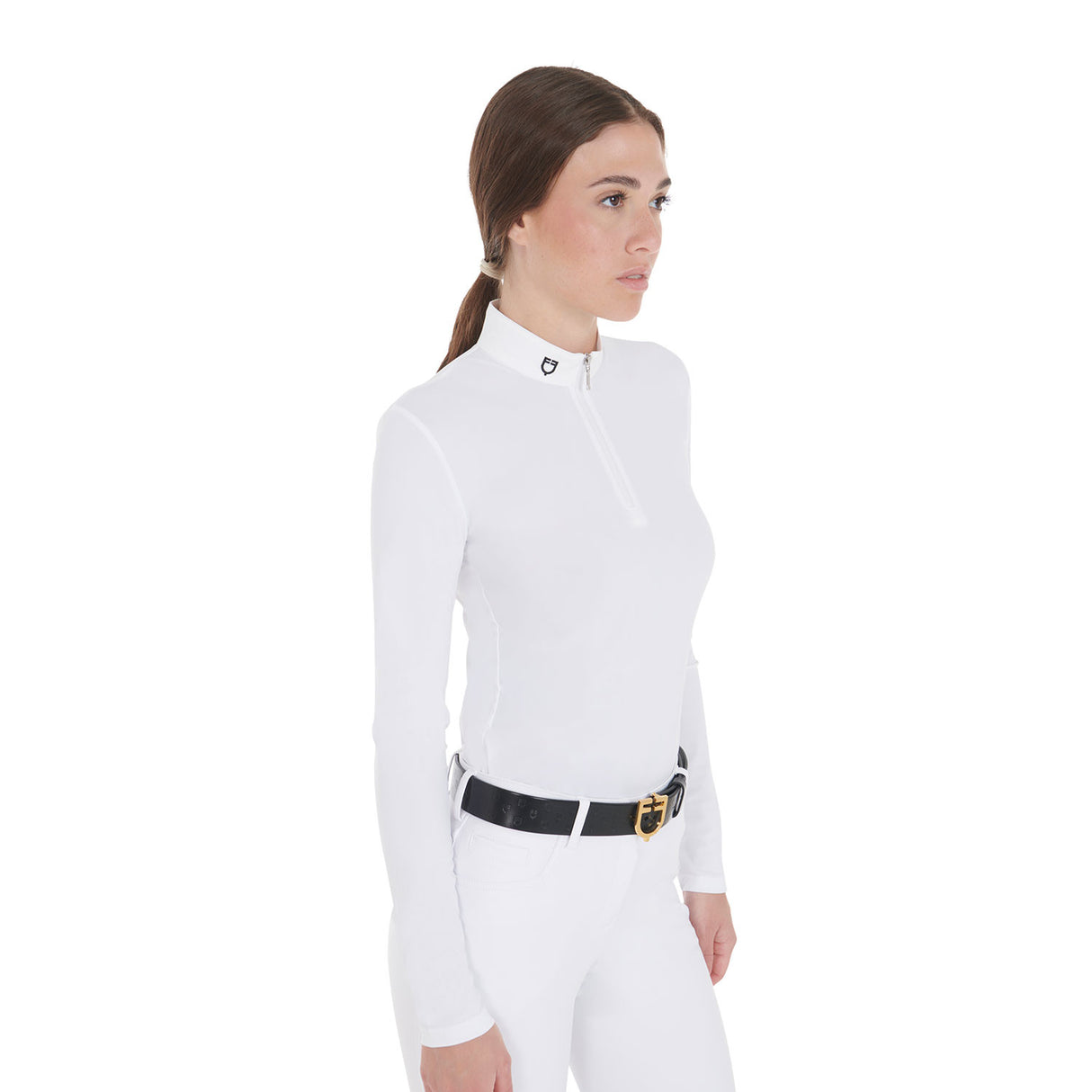 Women's slim fit long sleeved competition polo shirt