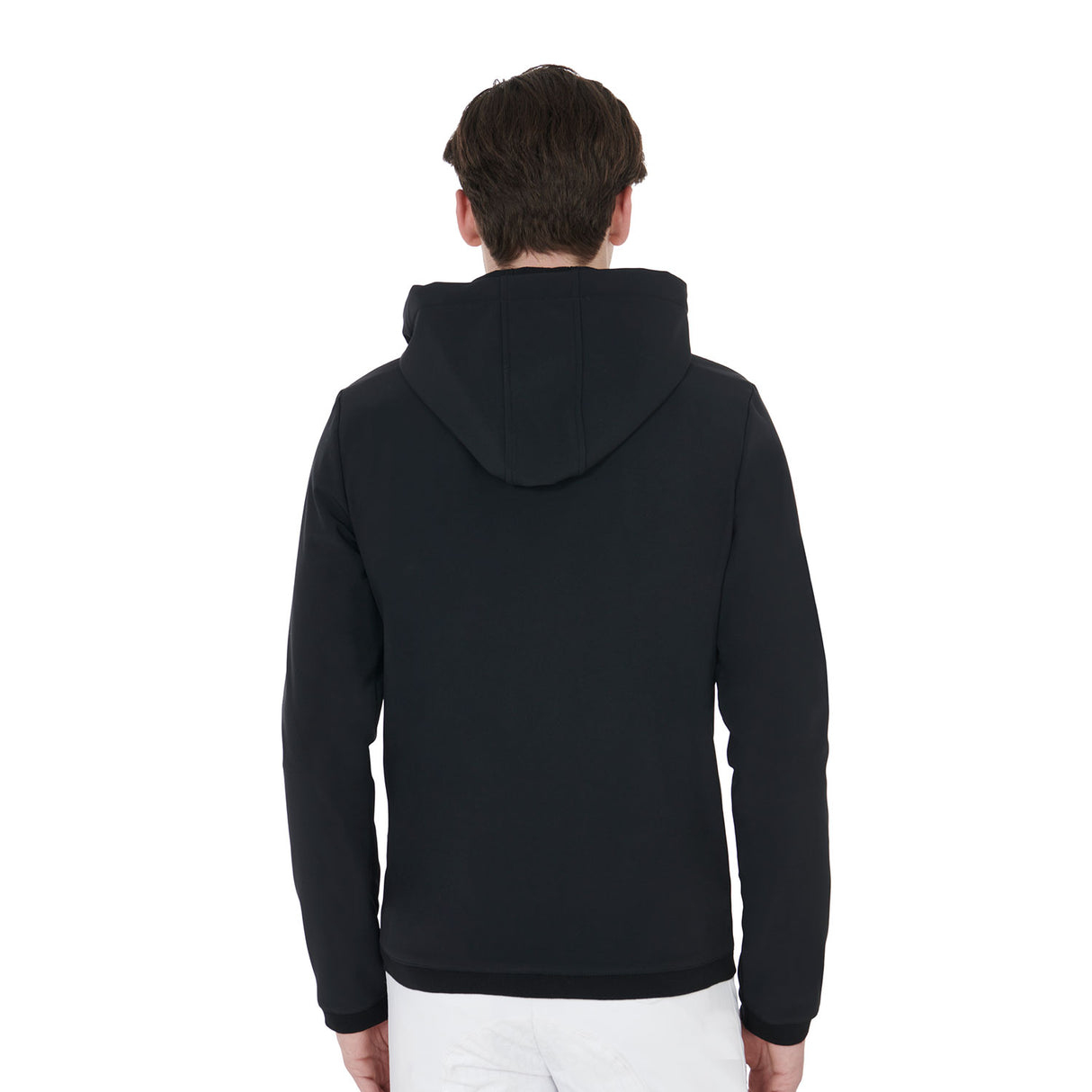 Equestro Men's Slim Fit Softshell Jacket With Internal Fleece #colour_black