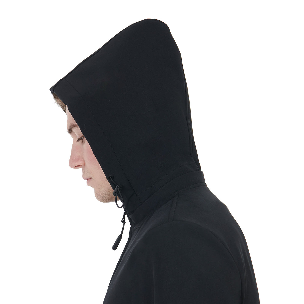 Equestro Men's Slim Fit Softshell Jacket With Internal Fleece #colour_black